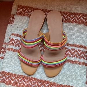 Madewell | Meg Slide in Rainbow NWOT Size 9.5